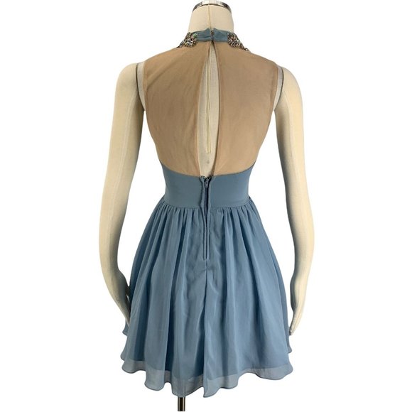 City Studio 1 Dress Prom Formal Blue Rhinestone - Picture 3 of 9